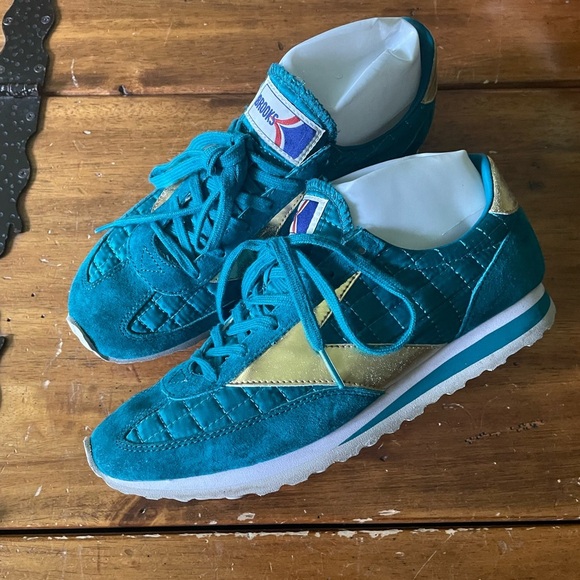 Brooks Shoes - Brooks Vanguard Deep Lake Green Gold Women's Running Shoes Sneakers Size 9